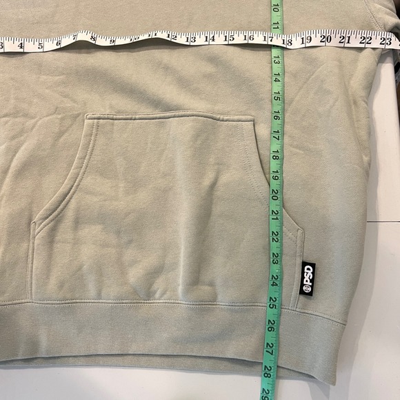 NWT PSD Mens Dusty Sage Hoodie Sweatshirt Green Pink Logo M Streetwear Clean - Picture 11 of 12